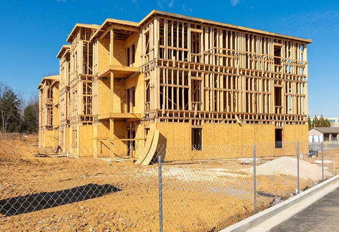 portable temporary chain link fence installations designed to secure construction zones in Villa Park